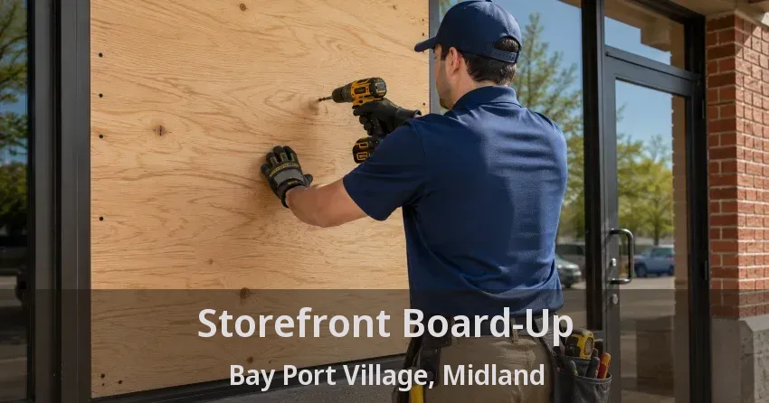 Storefront Board-Up Bay Port Village, Midland - ON