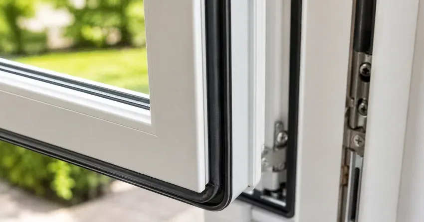 casement window cranked fully open in a Midland home