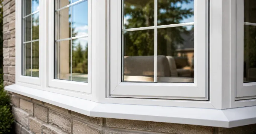 bay window alcove seating area in a living room in Leeshore Estates, Midland
