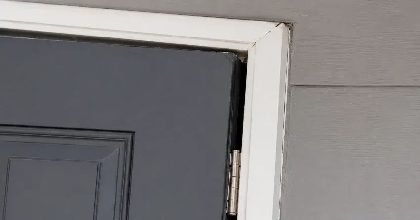 technician tightening a loose door hinge in Midland Point, Midland